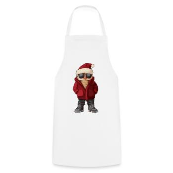 Owl Christmas Winter - Cooking Apron - white - Front - AI Model Male 185 dark (185cm)