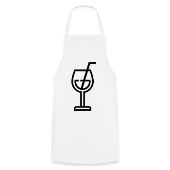 cocktail - Tablier de cuisine - blanc - Devant - AI Model Male 185 dark (185cm)