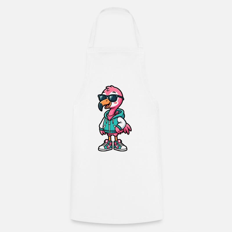 Cool Flamingo - Cooking Apron - white