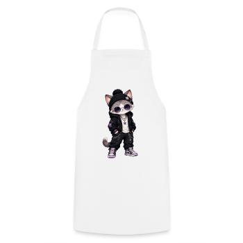 Streetwear-Chat - Kochschürze - Weiß - Vorne - AI Model Male 185 dark (185cm)