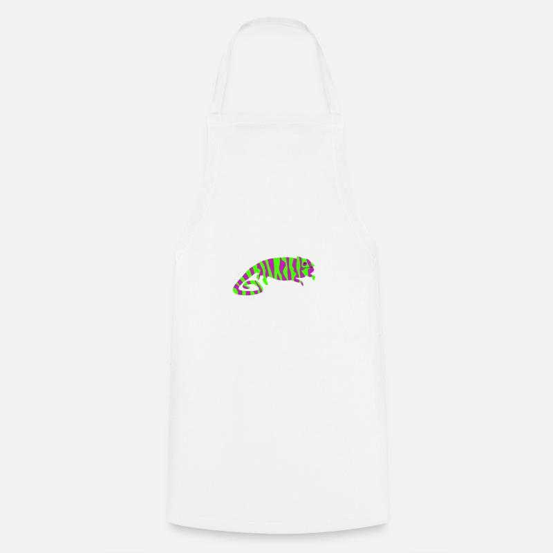Caméléon dans les couleurs de votre choix - Tablier de cuisine - blanc