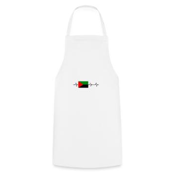 Martinique battement de coeur Cadeau fierté - Tablier de cuisine - blanc - Devant - AI Model Male 185 dark (185cm)