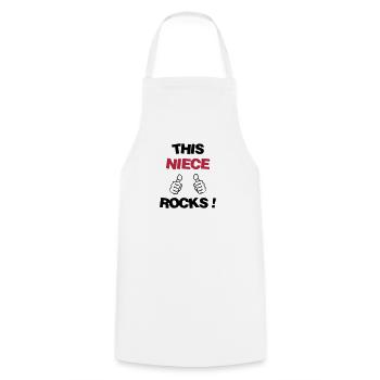 Niece Nichte Nièce Baby Bébé Family - Cooking Apron - white - Front - AI Model Male 185 dark (185cm)