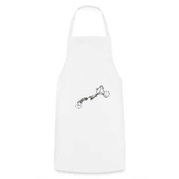 création de café - Tablier de cuisine - blanc - Devant - AI Model Male 185 dark (185cm)