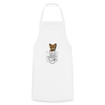 pocket fox by CustomStyle - Cooking Apron - white - Front - AI Model Male 185 dark (185cm)