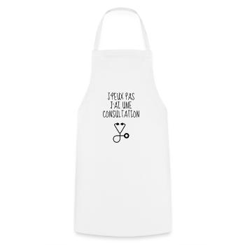 Doctor Arzt Médecin Docteur Medecine Life - Cooking Apron - white - Front - AI Model Male 185 dark (185cm)