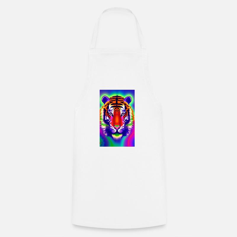 Psychedelic tiger - Cooking Apron - white