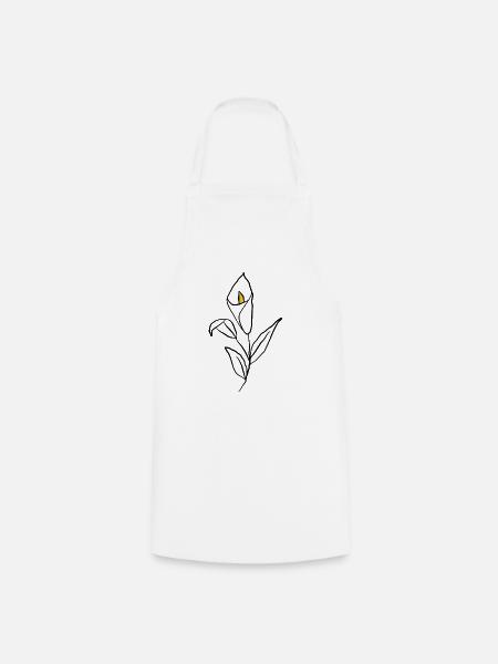 Blume - Kochschürze - Weiß