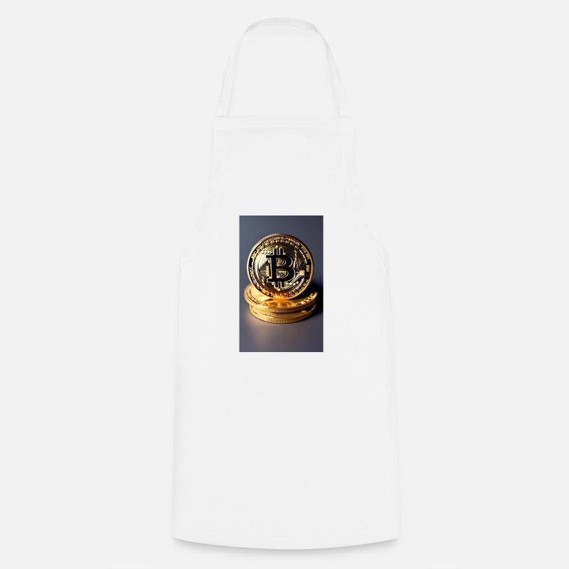 Bitcoin 01 - Tablier de cuisine - blanc