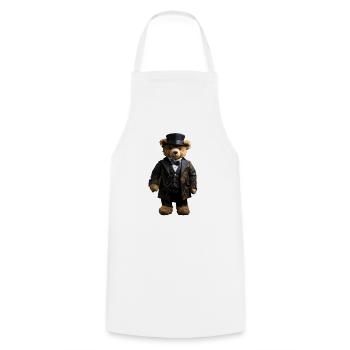 Clothes make the man, even with bears - Cooking Apron - white - Front - AI Model Male 185 dark (185cm)