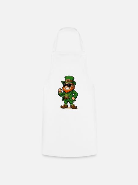 leprechaun sonnenbrille comic - Kochschürze - Weiß