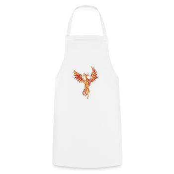 Feuer phoenix - Kochschürze - Weiß - Vorne - AI Model Male 185 dark (185cm)