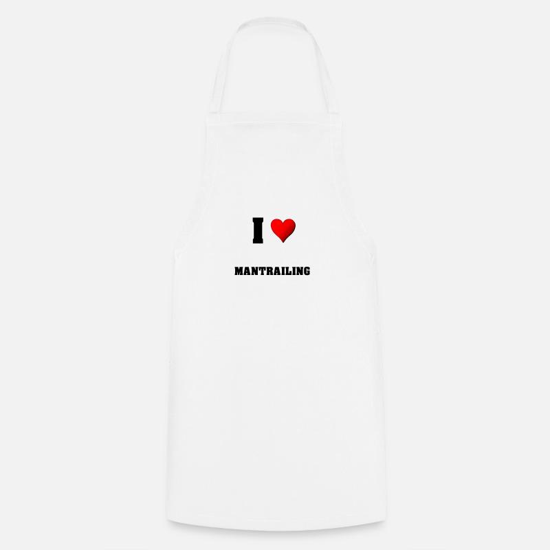 I love mantrailing - Cooking Apron - white