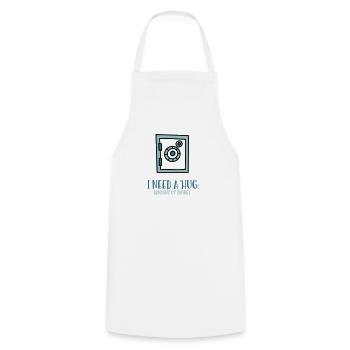 MONEY LOVE EMBRACE LOVE STOCK EXCHANGE SAFE MOTIF EUR - Cooking Apron - white - Front - AI Model Male 185 dark (185cm)