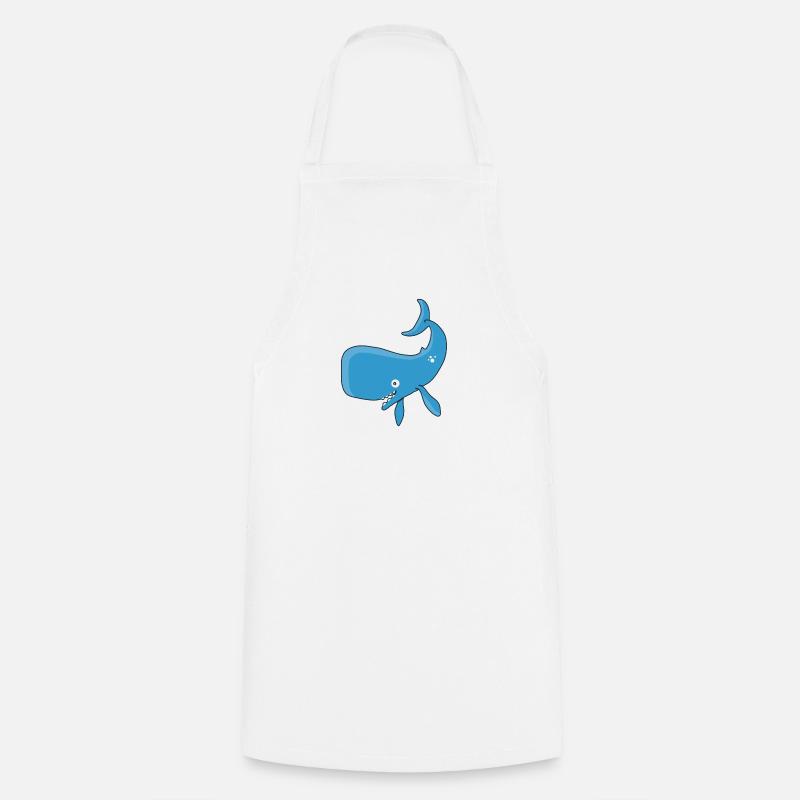 Kleiner blauer Wal - Kochschürze - Weiß