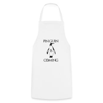 Pinguin is coming - GOT winter - Cooking Apron - white - Front - AI Model Male 185 dark (185cm)