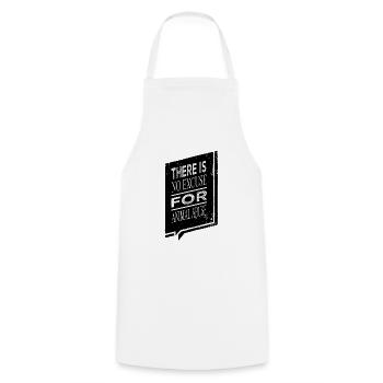 fruit earth plant happy go vegan idée cadeau citation - Tablier de cuisine - blanc - Devant - AI Model Male 185 dark (185cm)