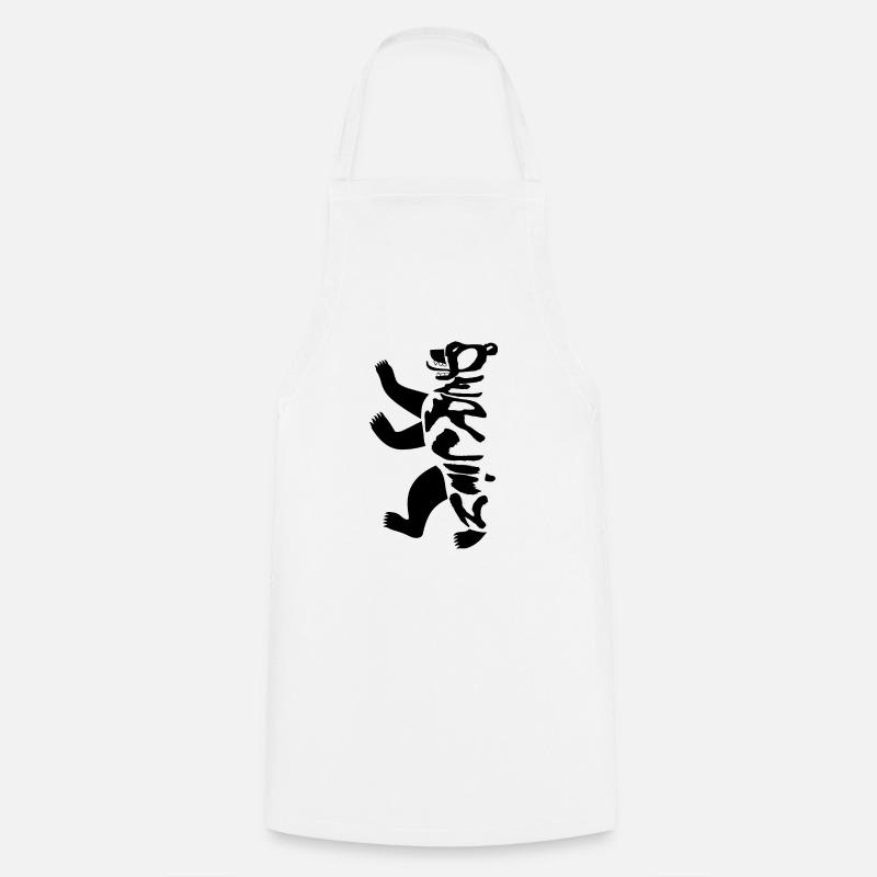 Berlin Bear 1 - Cooking Apron - white