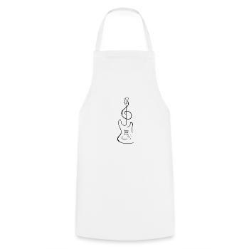 Guitare | guitare | guitare | musique | groupe | - Tablier de cuisine - blanc - Devant - AI Model Male 185 dark (185cm)