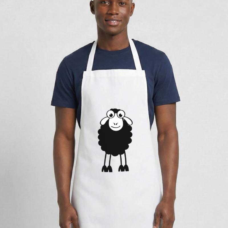 Schafe, weiße oder schwarze Schafe. Träumen oder schlafen Kochschürze