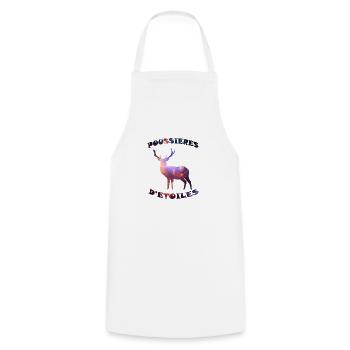 cerf poussières d étoiles - Tablier de cuisine - blanc - Devant - AI Model Male 185 dark (185cm)