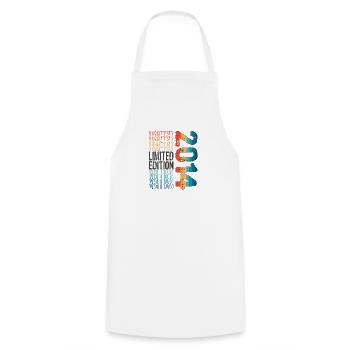 Edition limitée depuis 2014 Anniversaire Millésime 2014 - Tablier de cuisine - blanc - Devant - AI Model Male 185 dark (185cm)