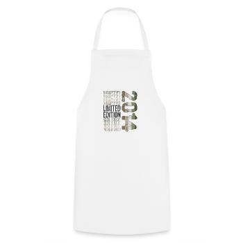 Edition Limitée Depuis 2014 Anniversaire Millésime 2014 - Tablier de cuisine - blanc - Devant - AI Model Male 185 dark (185cm)