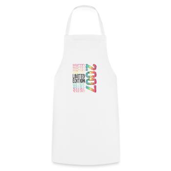 Limited Edition Since 2007 Birthday Vintage 2007 - Cooking Apron - white - Front - AI Model Male 185 dark (185cm)