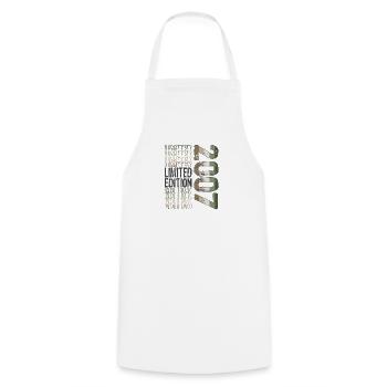 Limited Edition Since 2007 Birthday Vintage 2007 - Cooking Apron - white - Front - AI Model Male 185 dark (185cm)