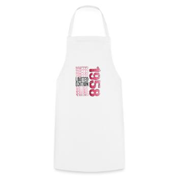 Limited Edition Since 1958 Birthday Vintage 1958 - Cooking Apron - white - Front - AI Model Male 185 dark (185cm)