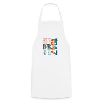 Limited Edition Since 1947 Birthday Vintage 1947 - Cooking Apron - white - Front - AI Model Male 185 dark (185cm)