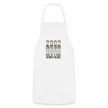 Limited Edition Since 2002 Birthday Vintage 2002 - Cooking Apron - white - Front - AI Model Male 185 dark (185cm)