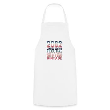 Limited Edition Since 2002 Birthday Vintage 2002 - Cooking Apron - white - Front - AI Model Male 185 dark (185cm)