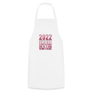 Edition limitée depuis 2022 Anniversaire Millésime 2022 - Tablier de cuisine - blanc - Devant - AI Model Male 185 dark (185cm)