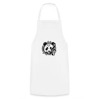 Panda Head Music Notes Tattoo with clef - Cooking Apron - white - Front - AI Model Male 185 dark (185cm)