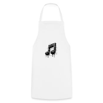 Flüssige Musik Note Tropfen Style - Kochschürze - Weiß - Vorne - AI Model Male 185 dark (185cm)