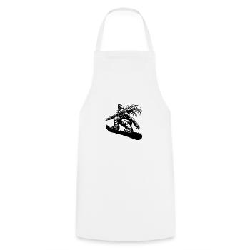 Snowboarderin Cooles Snowboard Design - Kochschürze - Weiß - Vorne - AI Model Male 185 dark (185cm)