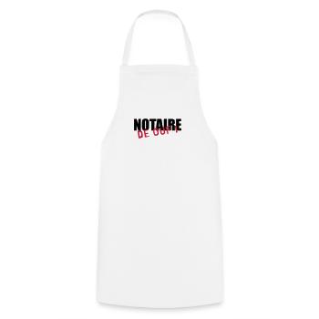 Notary Notar Notare Notaire Justice Law Loi - Cooking Apron - white - Front - AI Model Male 185 dark (185cm)
