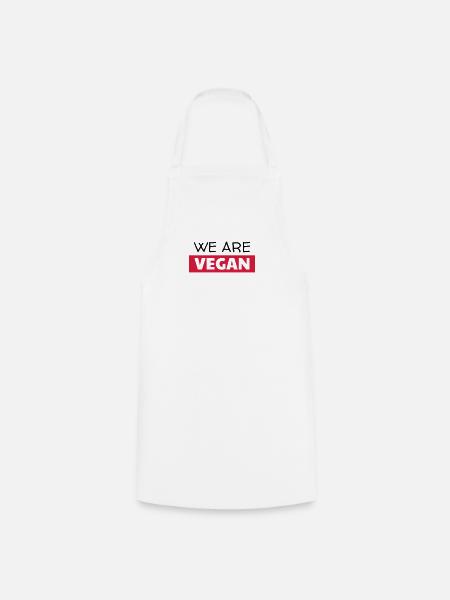 végétarien / végétarienne / végétarisme / vegan - Tablier de cuisine - blanc