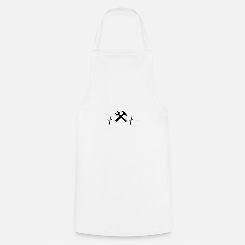 Tool heartbeat - Cooking Apron - white