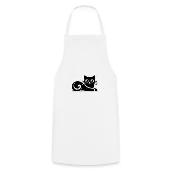 Dessin de chats abstraits mignons - Tablier de cuisine - blanc - Devant - AI Model Male 185 dark (185cm)