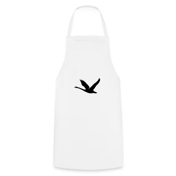 Cygne volant avec des ailes - Tablier de cuisine - blanc - Devant - AI Model Male 185 dark (185cm)