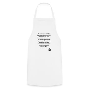 On peut tromper mille fois mille personnes, non... - Tablier de cuisine - blanc - Devant - AI Model Male 185 dark (185cm)