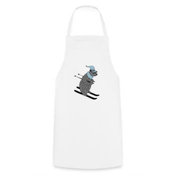 ski baer 02 - Kochschürze - Weiß - Vorne - AI Model Male 185 dark (185cm)