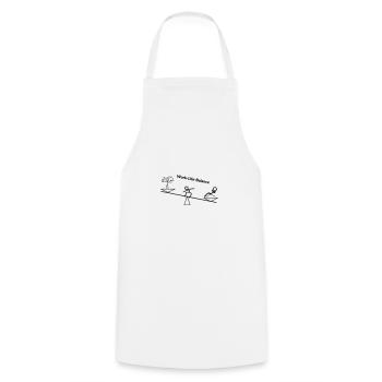 Work-life balance - Cooking Apron - white - Front - AI Model Male 185 dark (185cm)