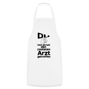 Coolster Arzt Geschenk - Kochschürze - Weiß - Vorne - AI Model Male 185 dark (185cm)