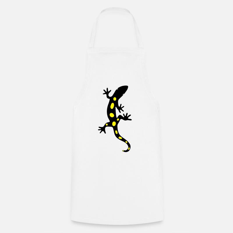 Salamandre Lézard Salamandre Gecko Feu - Tablier de cuisine - blanc
