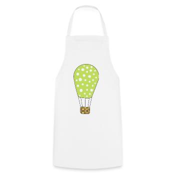 Hot air balloon green - Cooking Apron - white - Front - AI Model Male 185 dark (185cm)