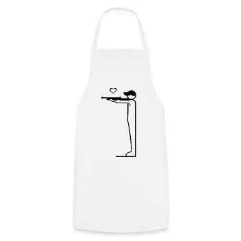 Minimalist rifle shooter design - Cooking Apron - white - Front - AI Model Male 185 dark (185cm)