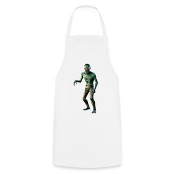 Zombie - Cooles Low-Poly-Logo - Kochschürze - Weiß - Vorne - AI Model Male 185 dark (185cm)